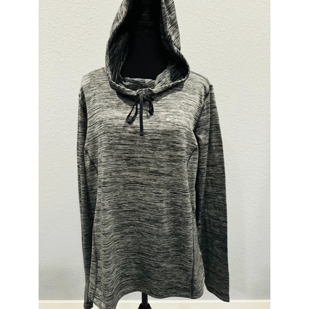 Columbia Women's Heathered Gray Long Sleeve Pullover, Size XL - Picture 1 of 8